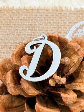 James Avery Large Script Initial D Charm Sterling Silver Letter Charm